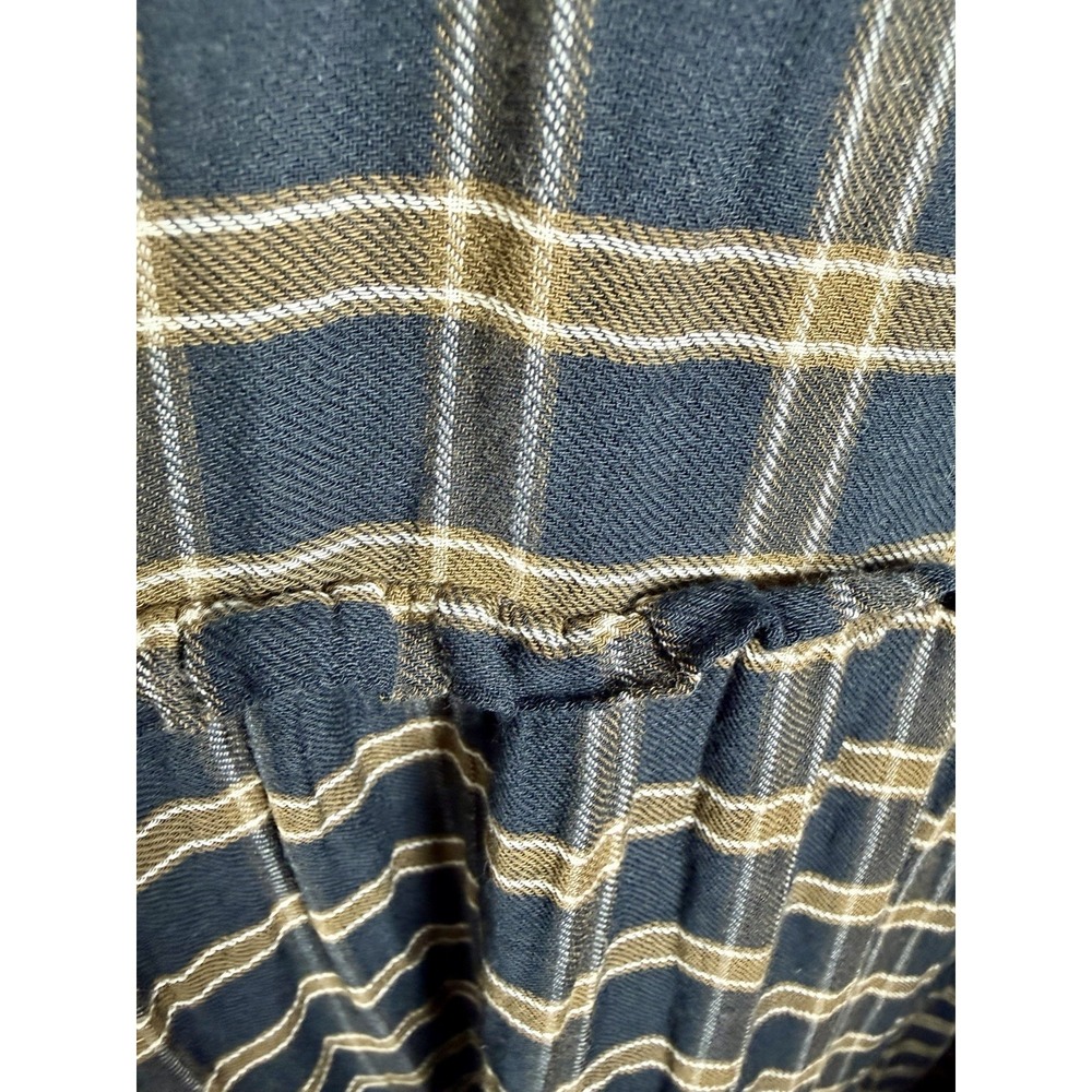 Natural Life Berkley Boho Plaid Cotton Tiered Ruffle Maxi Dress Women's Size XL - Picture 10 of 11